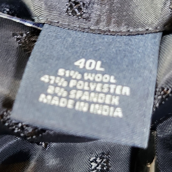 SADDLEBRED 40R Navy Blue Wool Blend Gold Button Blazer Sport Coat Suit Jacket - Picture 7 of 11